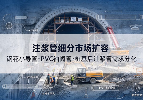 凤凰注浆管细分市场扩容，隧道钢花小导管、PVC 袖阀管、桩基后注浆管需求分化